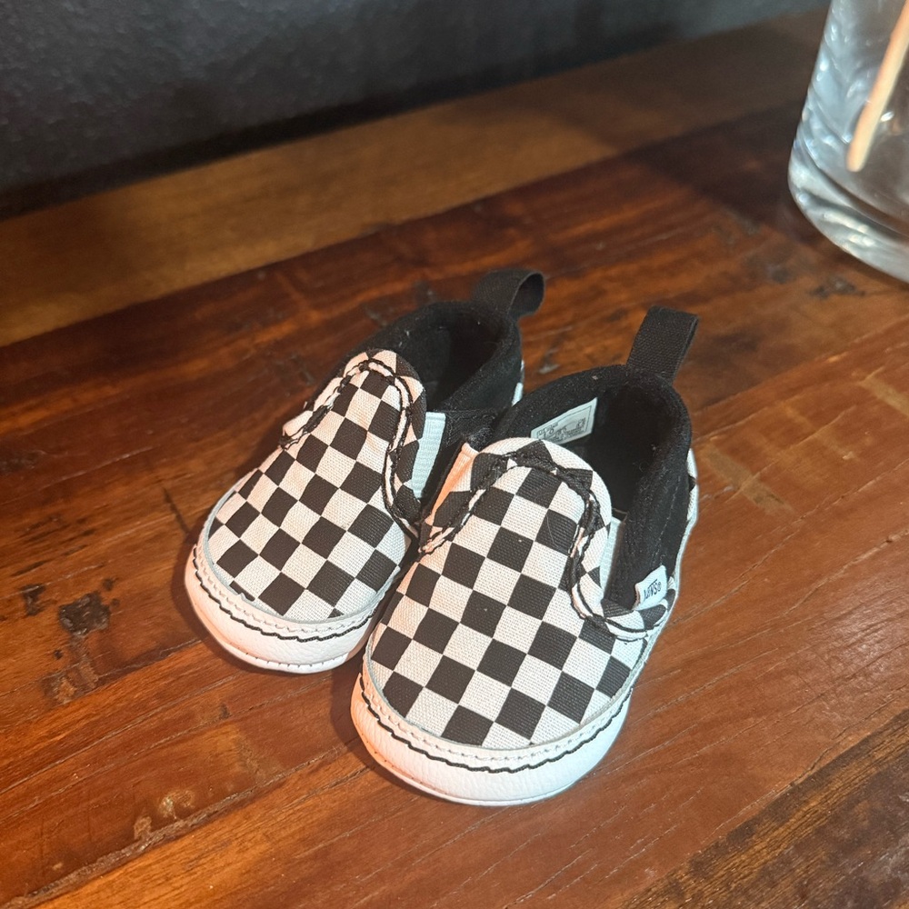 Vans Black and White Checkered Kids Sneakers